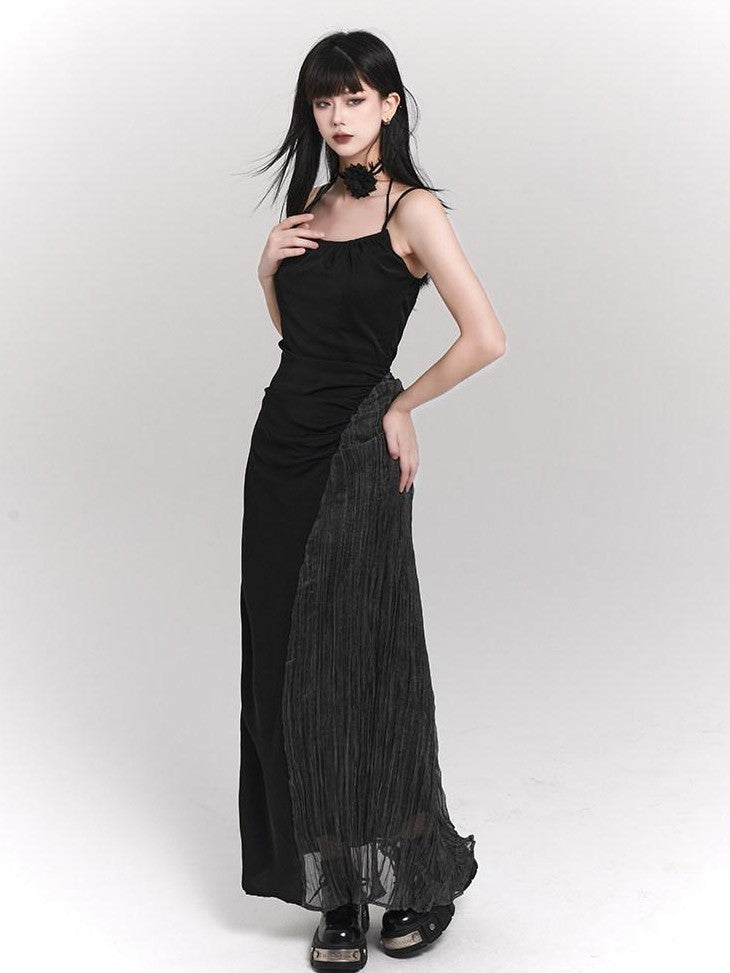 LADYGHOST Ethereal French White Spaghetti Strap Designer Women&