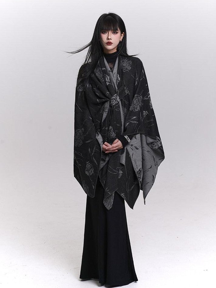 LADYGHOST Ethereal Ghost Girl Cape Style Draped Shoulder Wrap Women&