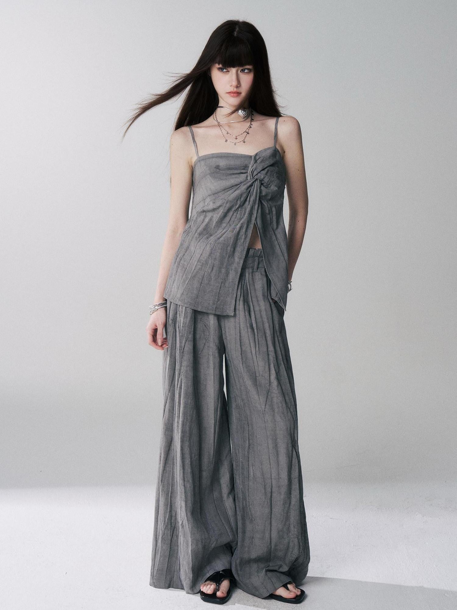 LADYGHOST Ethereal Korean Gray Unique Design Women&