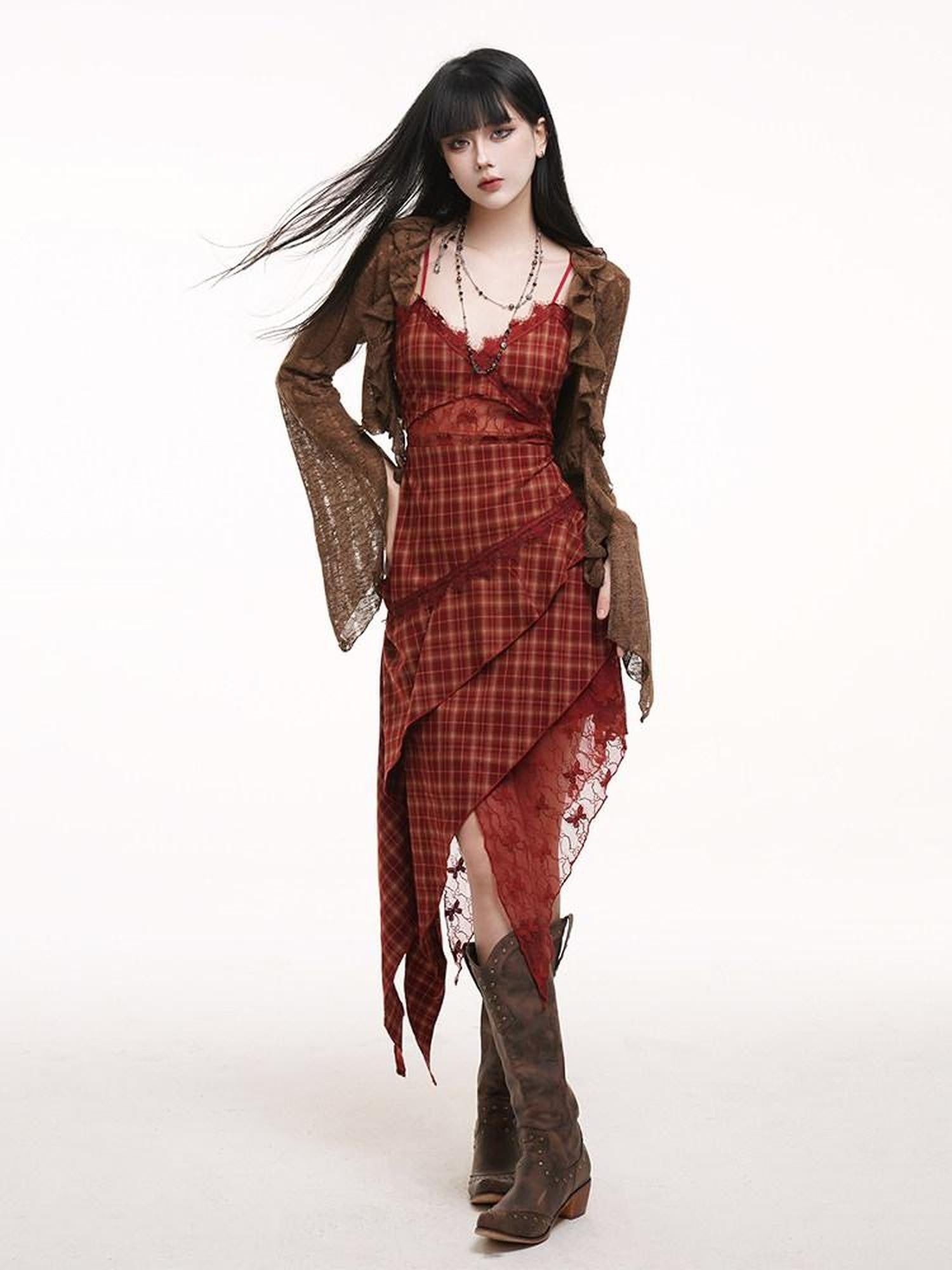LADYGHOST Ethereal Lightweight Cropped Open Front Women&