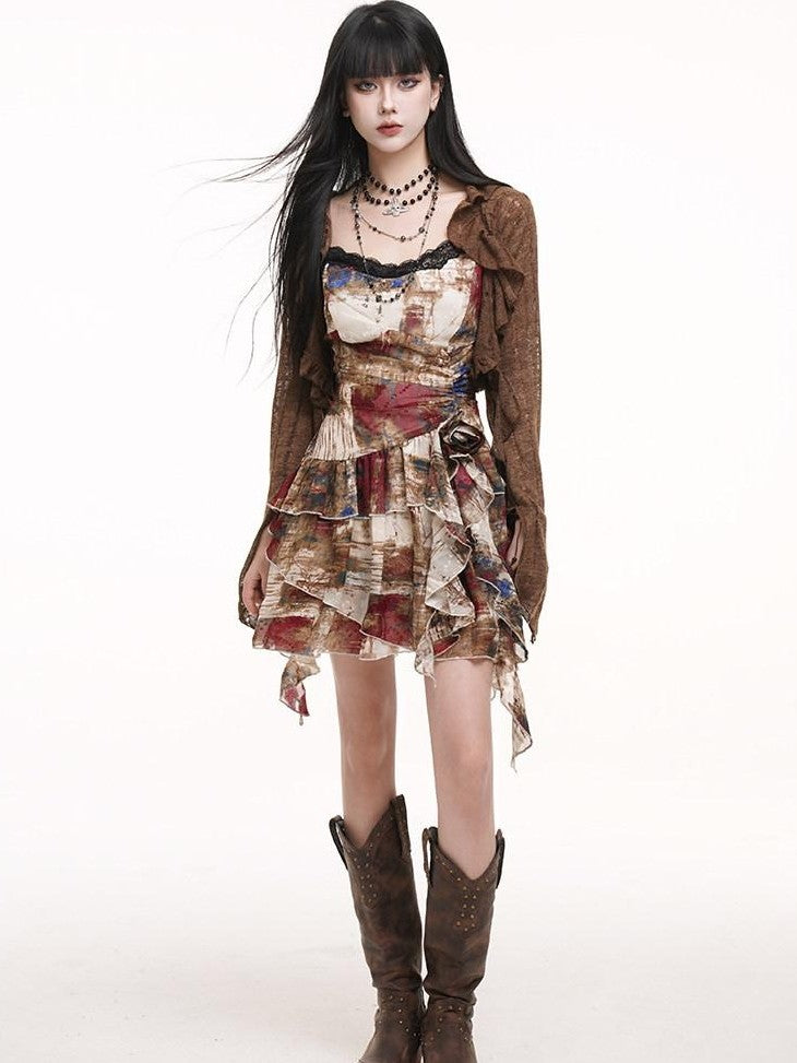 LADYGHOST Ethereal Lightweight Cropped Open Front Women&