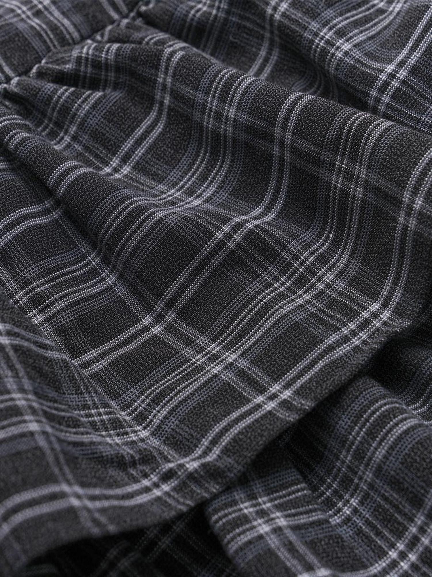 LADYGHOST Ethereal Plaid Ruffled Artistic Unique Women&