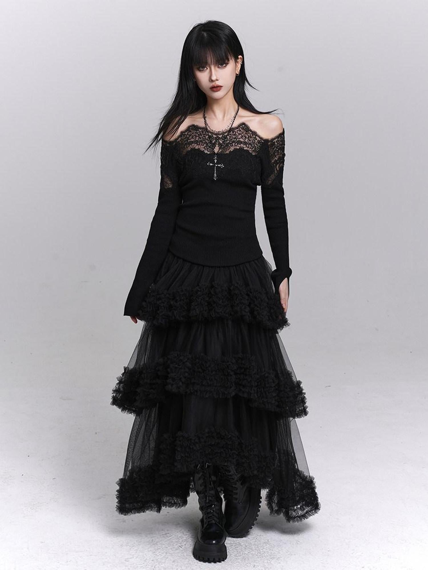 LADYGHOST Ethereal Puff Cake Princess Women&