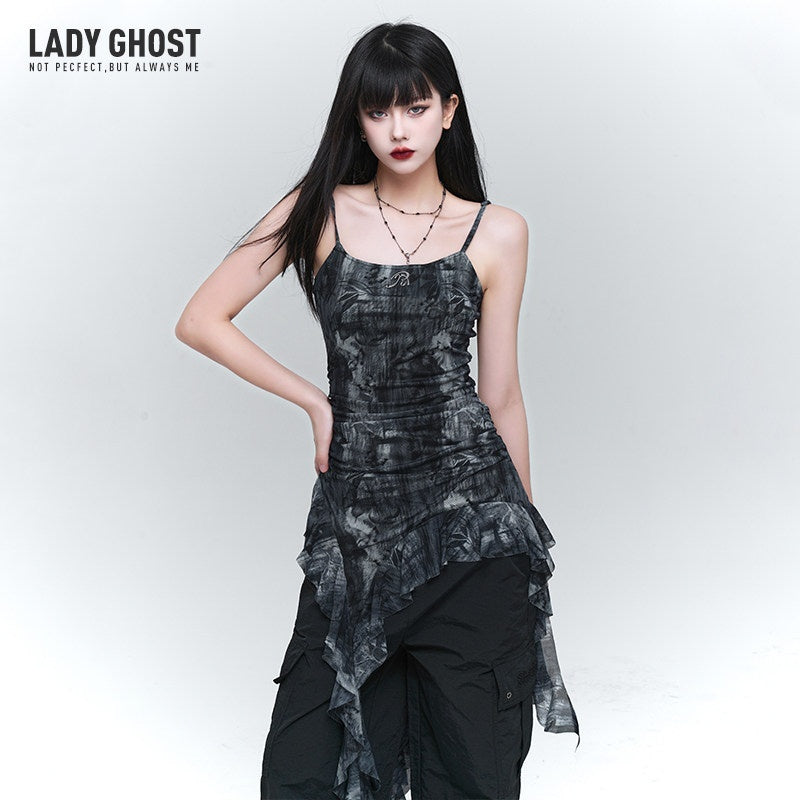LADYGHOST_Ethereal_Ruffled_Asymmetrical_Spaghetti_Strap_Women&