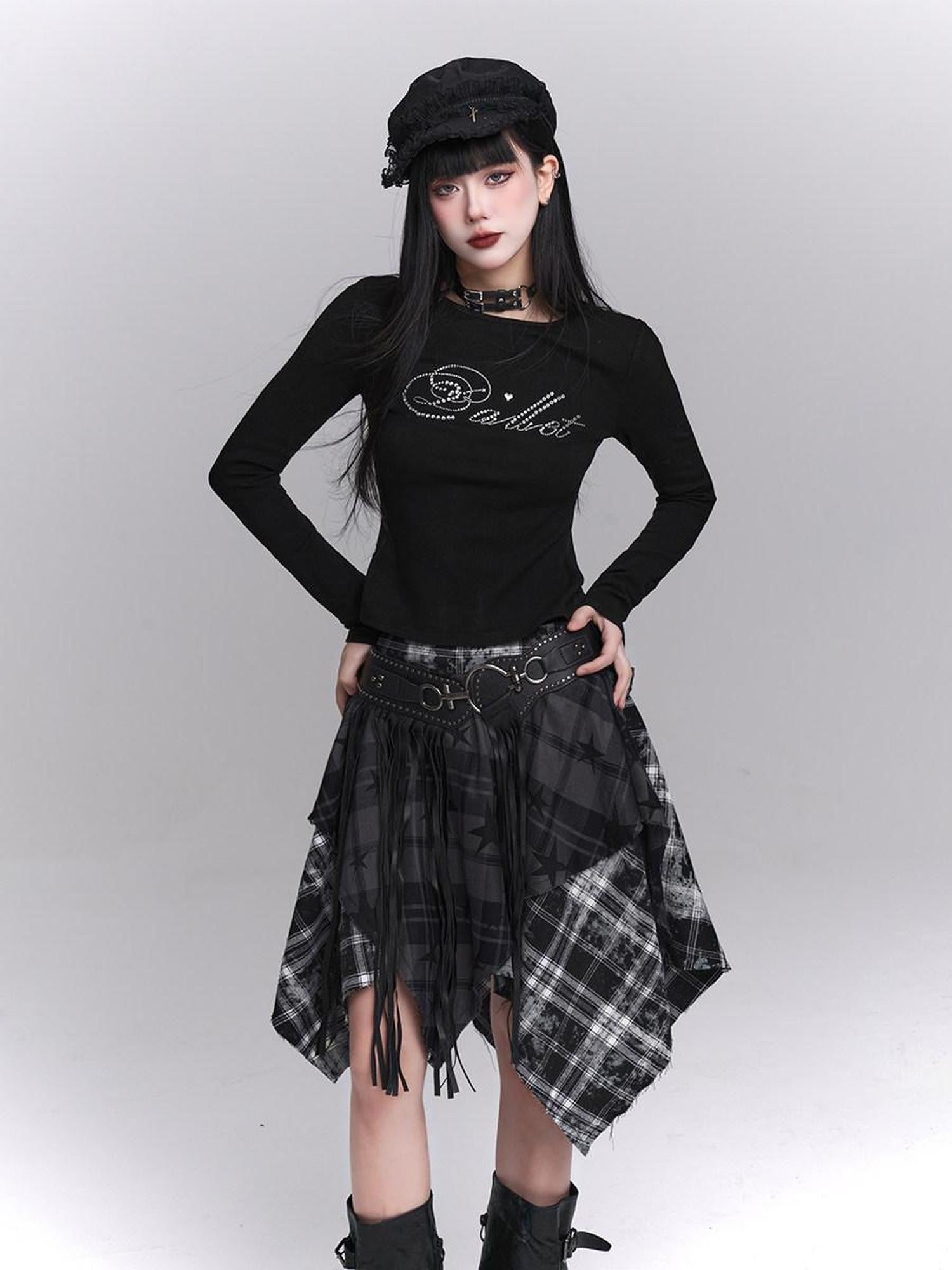 LADYGHOST Ghost Girl Backless Rhinestone Slim Fit Women&