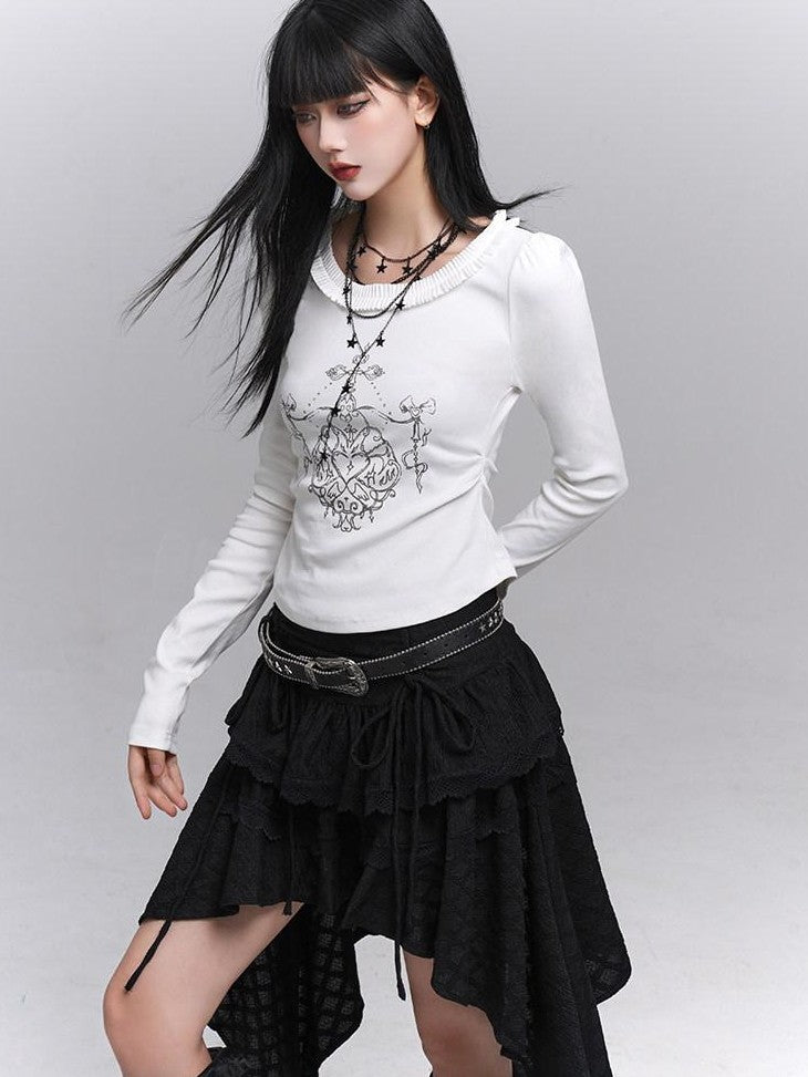 LADYGHOST Ghost Girl Black Slim Gothic Subculture Dark Women&