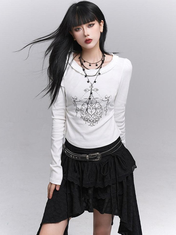 LADYGHOST Ghost Girl Black Slim Gothic Subculture Dark Women&