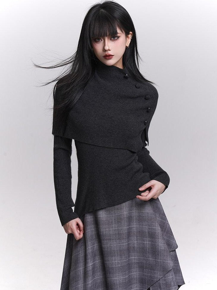 LADYGHOST Ghost Girl Cape Shawl Two Piece Women&