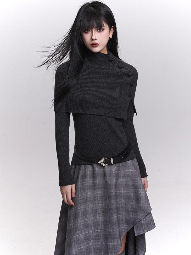 LADYGHOST Ghost Girl Cape Shawl Two Piece Women&