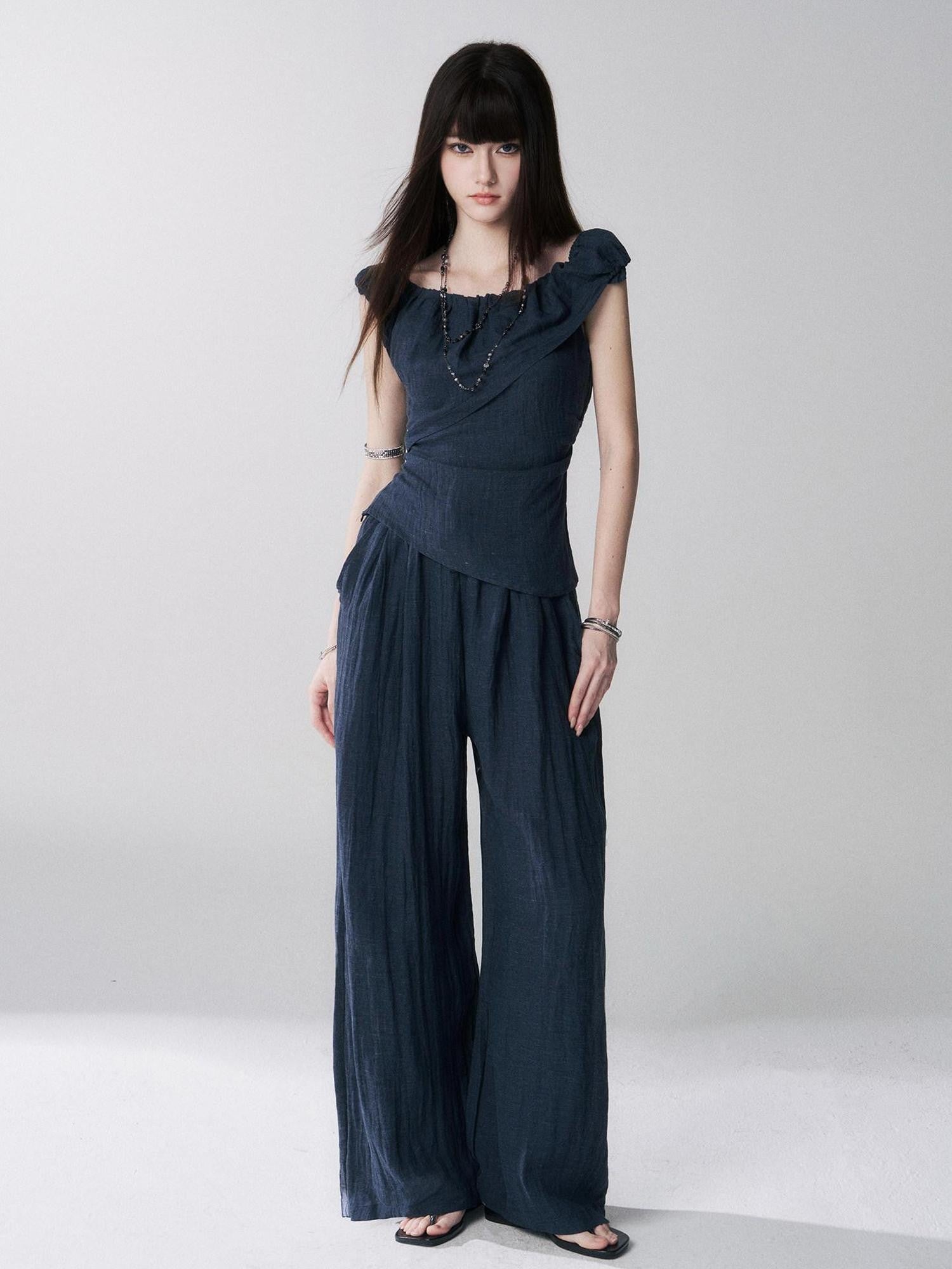 LADYGHOST Ghost Girl Cinched Waist Navy Women&