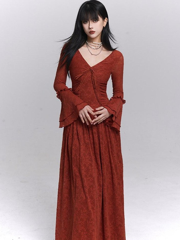 LADYGHOST Ghost Girl Long Bell Sleeve Women&