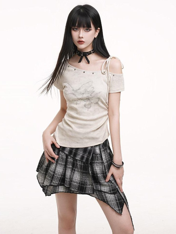 LADYGHOST Ghost Girl Print Slim Fit Cropped Cami Women&