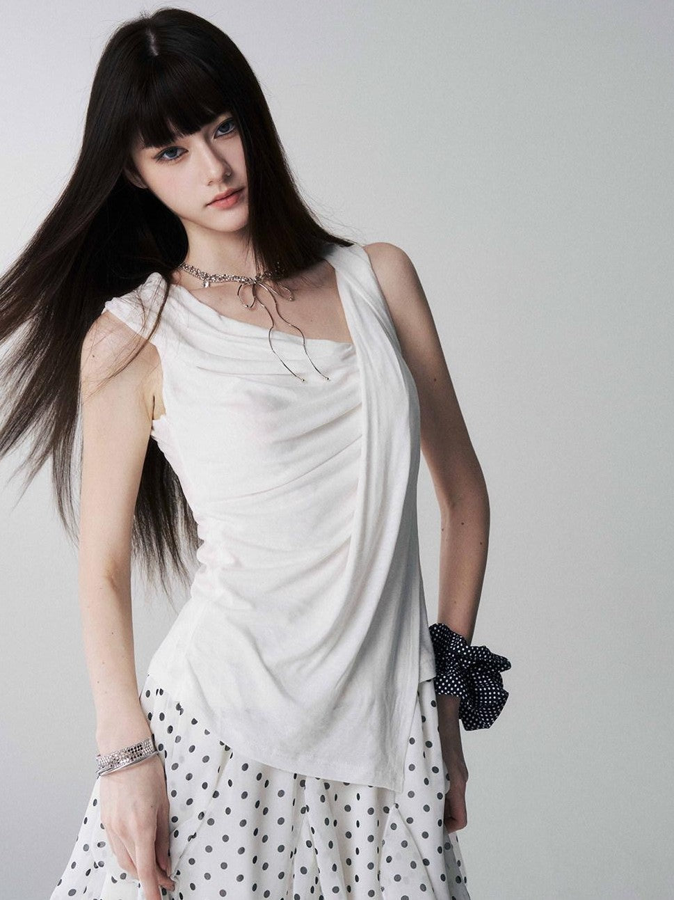 LADYGHOST Ghost Girl Unique Design Slouchy Relaxed Sleeveless Women&