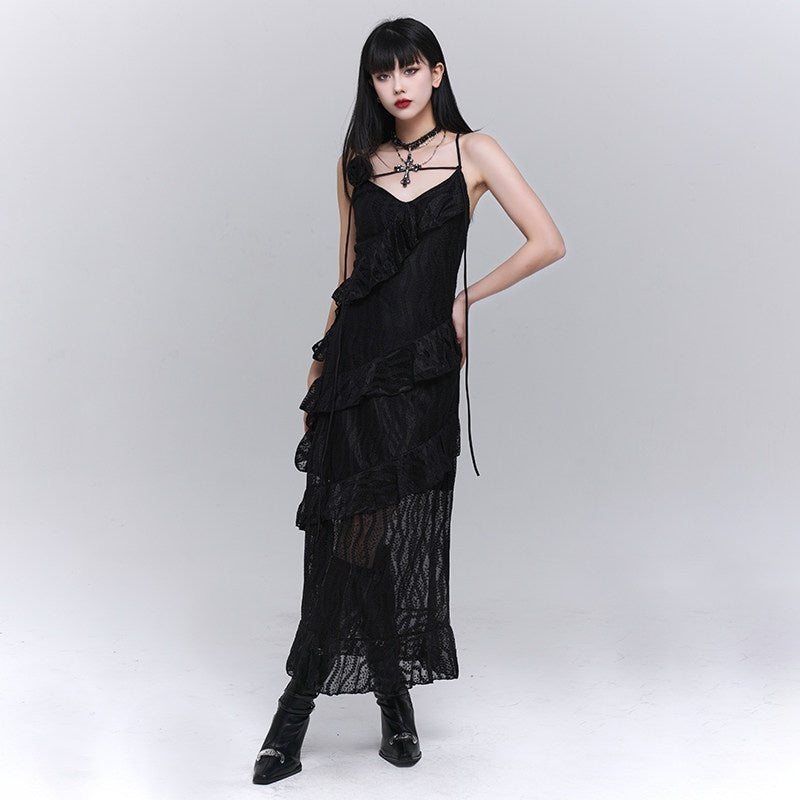 LADYGHOST_Ghostly_Black_Tiered_Spaghetti_Strap_Women&