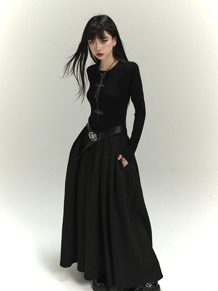 LADYGHOST Ghostly Gothic Black Long Ceremony Women&