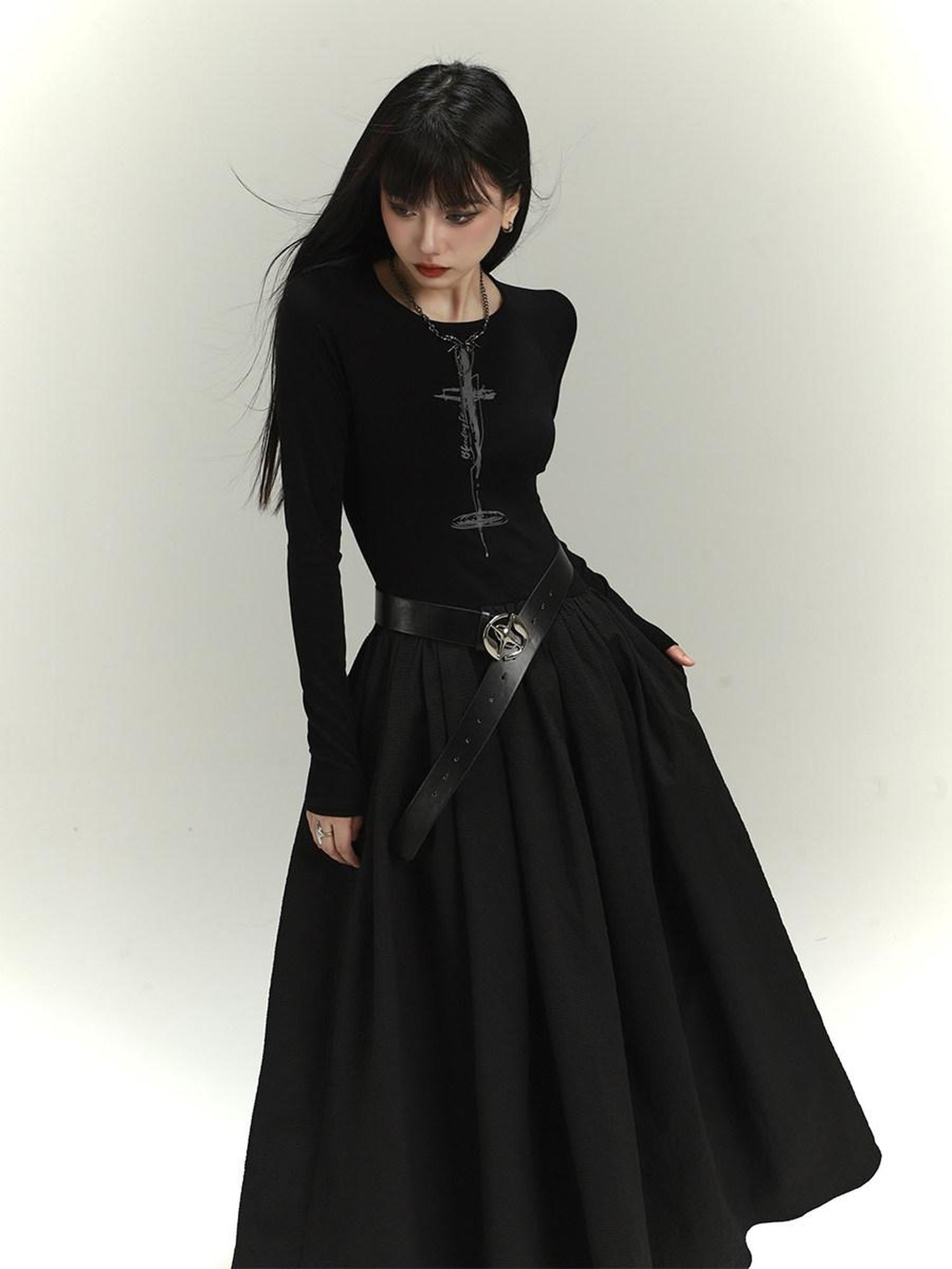 LADYGHOST Ghostly Gothic Black Long Ceremony Women&