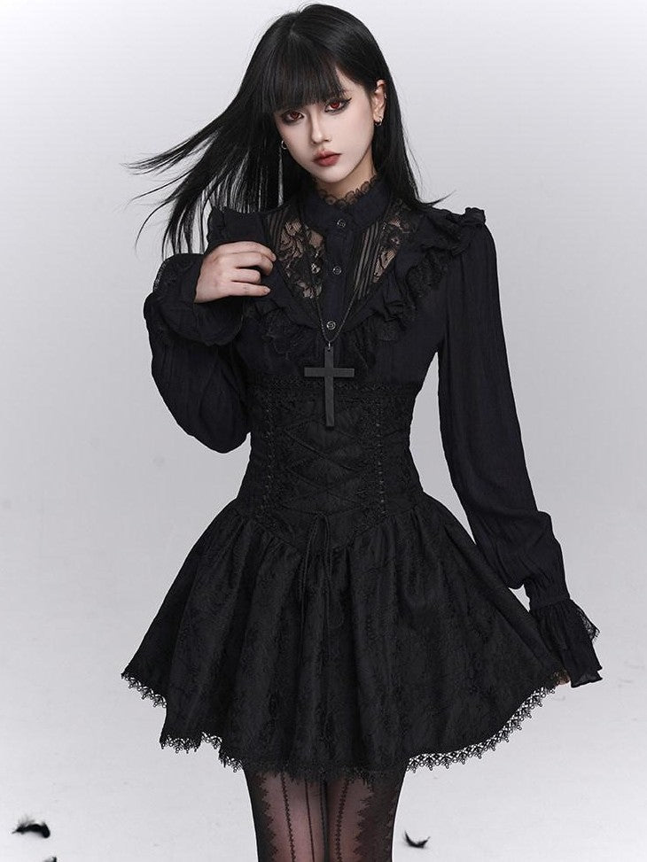 LADYGHOST Ghostly Gothic Dark Subculture High Waist Women&