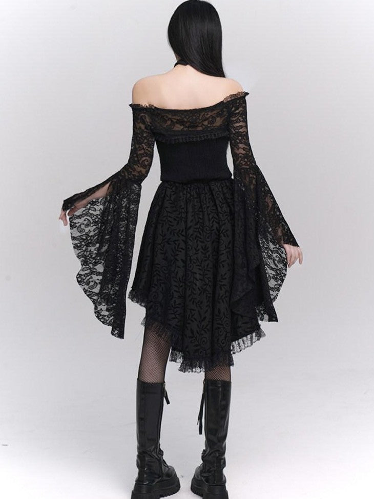 LADYGHOST Ghostly Gothic Vintage Strapless Women&