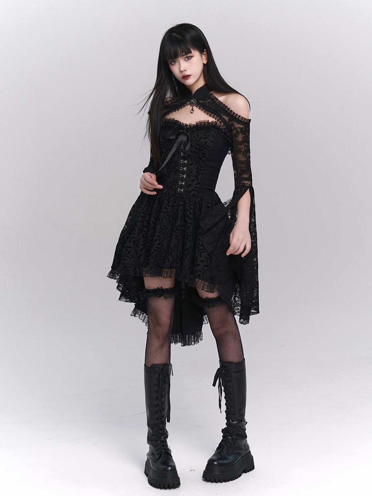 LADYGHOST Ghostly Gothic Vintage Strapless Women&