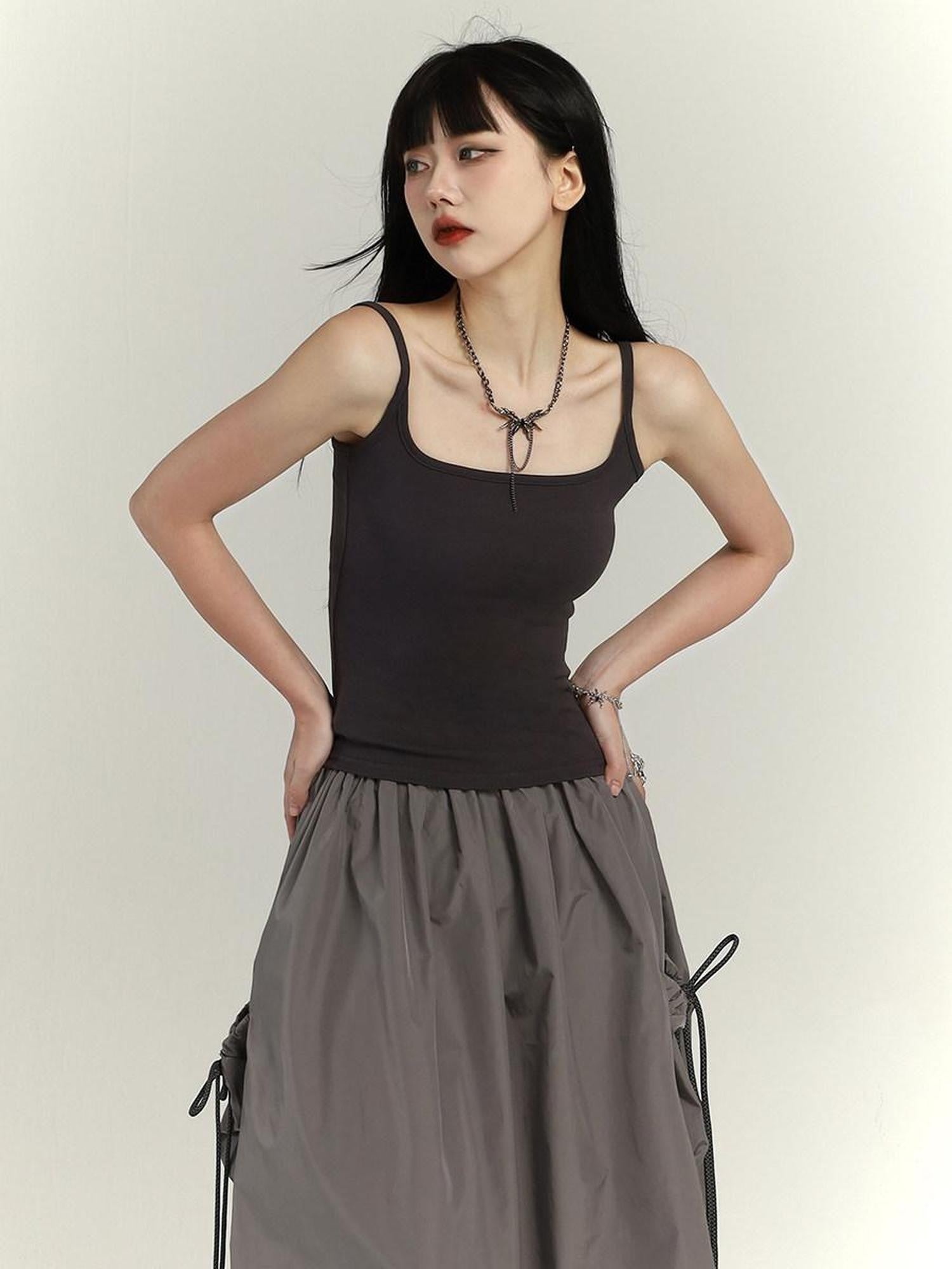 LADYGHOST Sweet Spicy American Small Strap Mini Top Versatile Sexy Women&