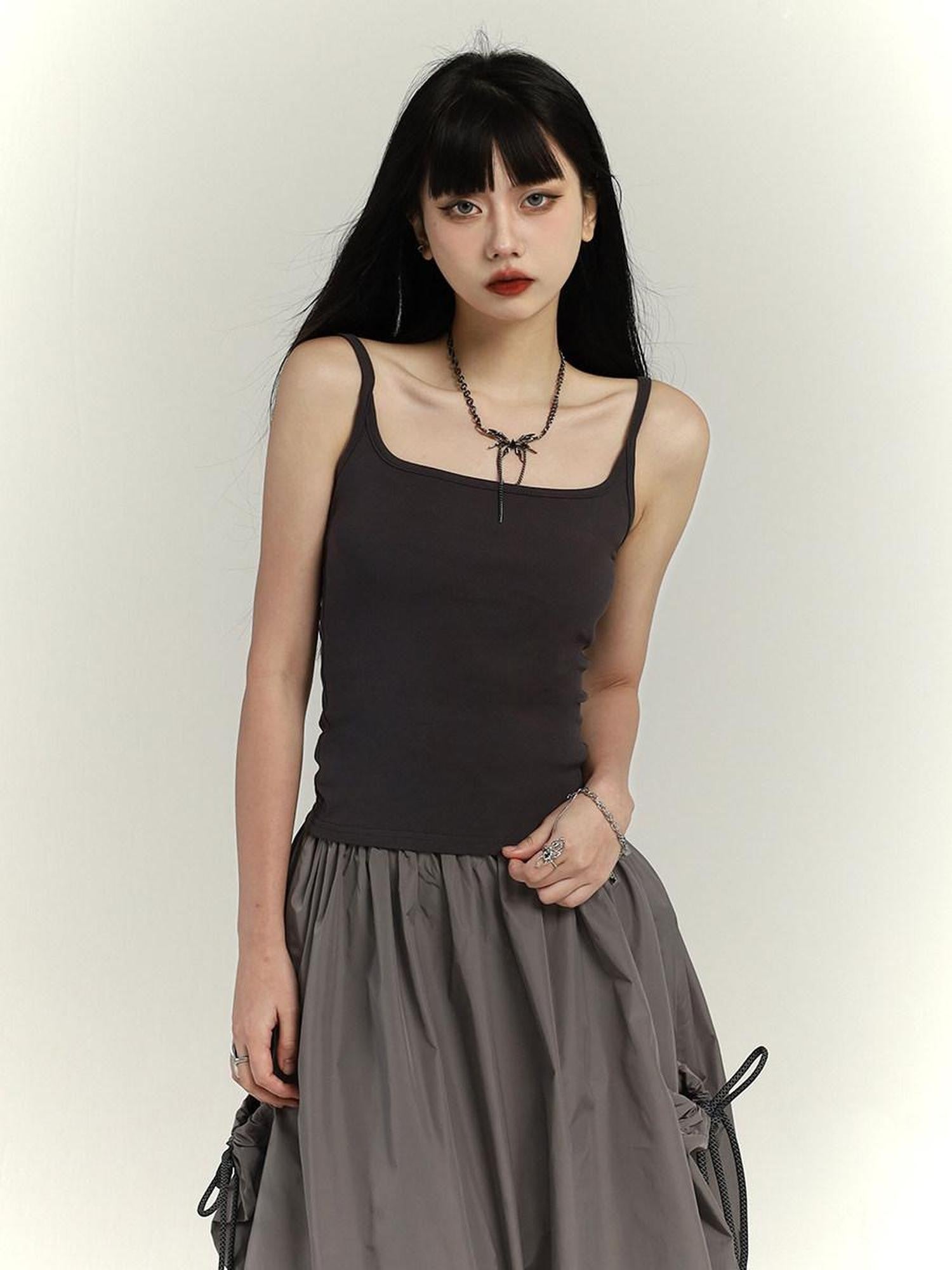 LADYGHOST Sweet Spicy American Small Strap Mini Top Versatile Sexy Women&