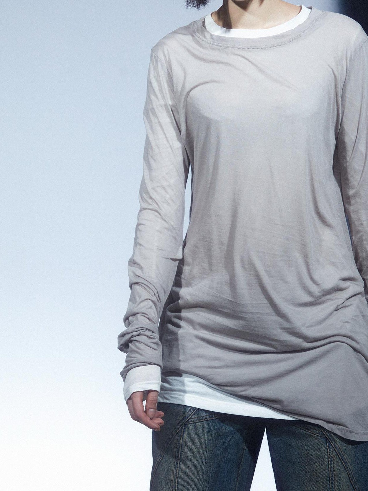 LYUOCHENG Army Green Mesh Crew Neck Straight Solid Women&