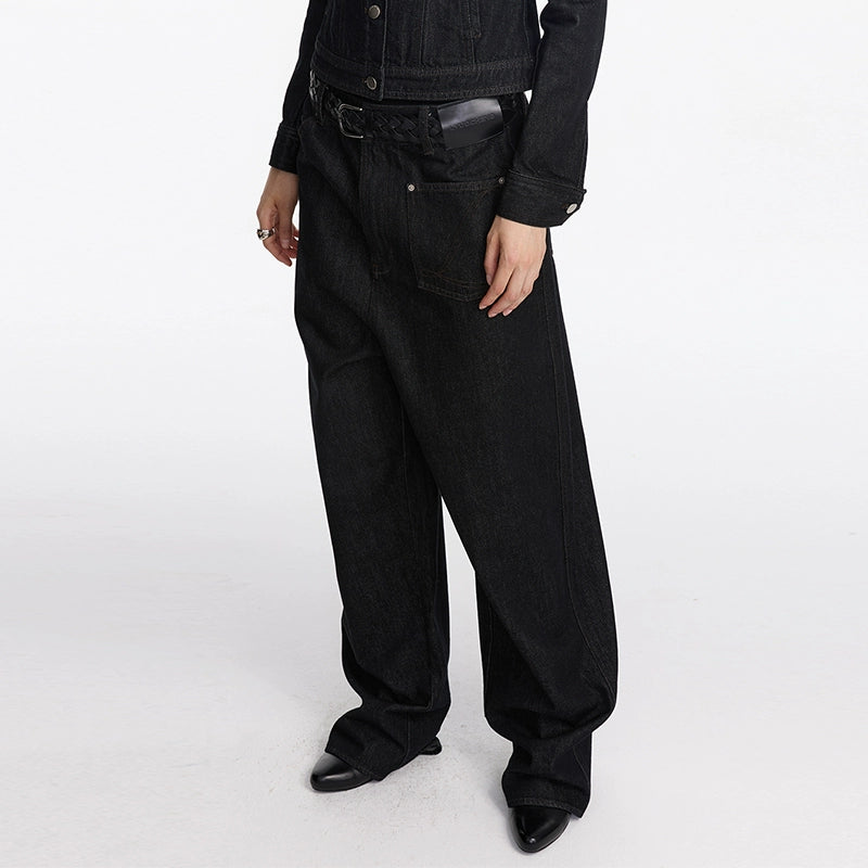 LYUOCHENG_Asymmetric_Inverted_Loose_Fit_Raw_Denim_Jeans_MISSTT