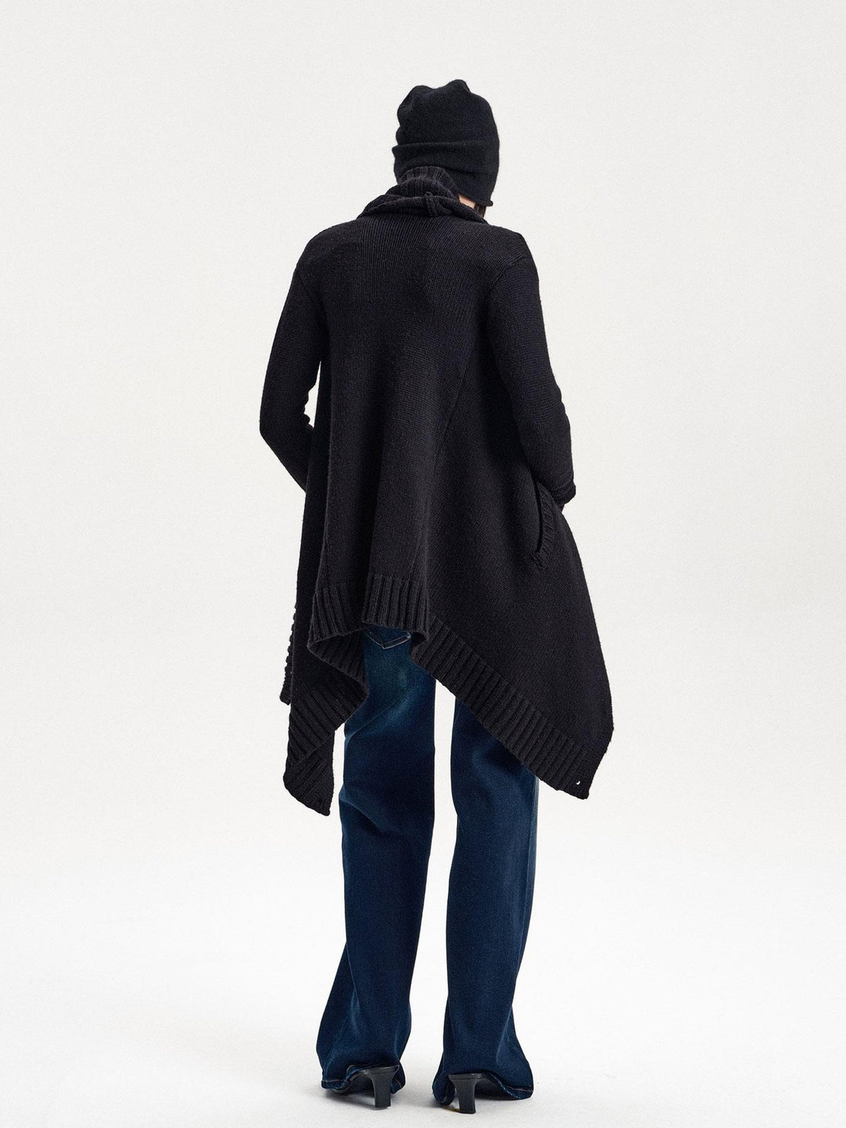 LYUOCHENG Asymmetric Irregular British Vintage Reversible Women&