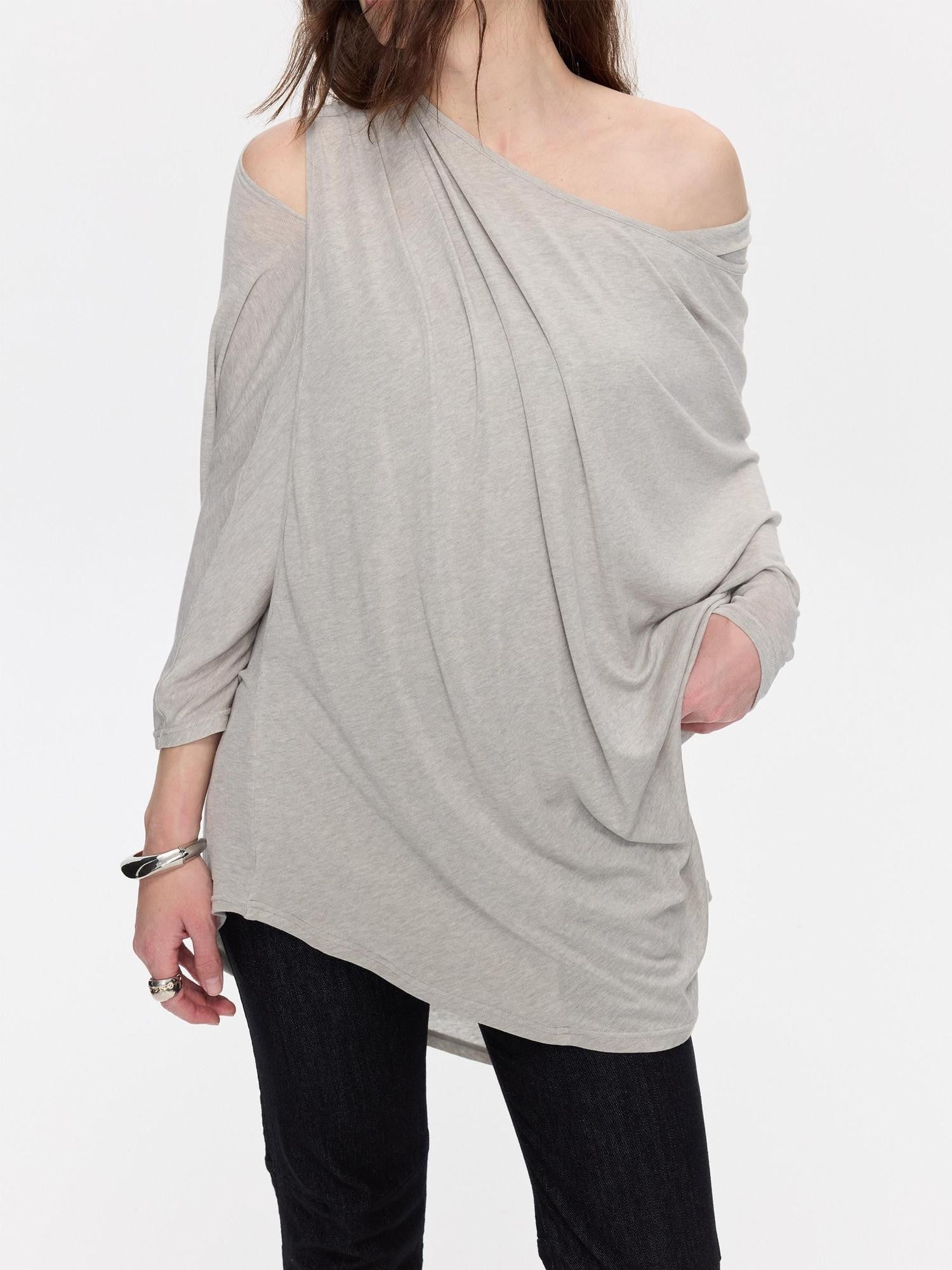 LYUOCHENG Asymmetrical Halter Drape Multiway Women&