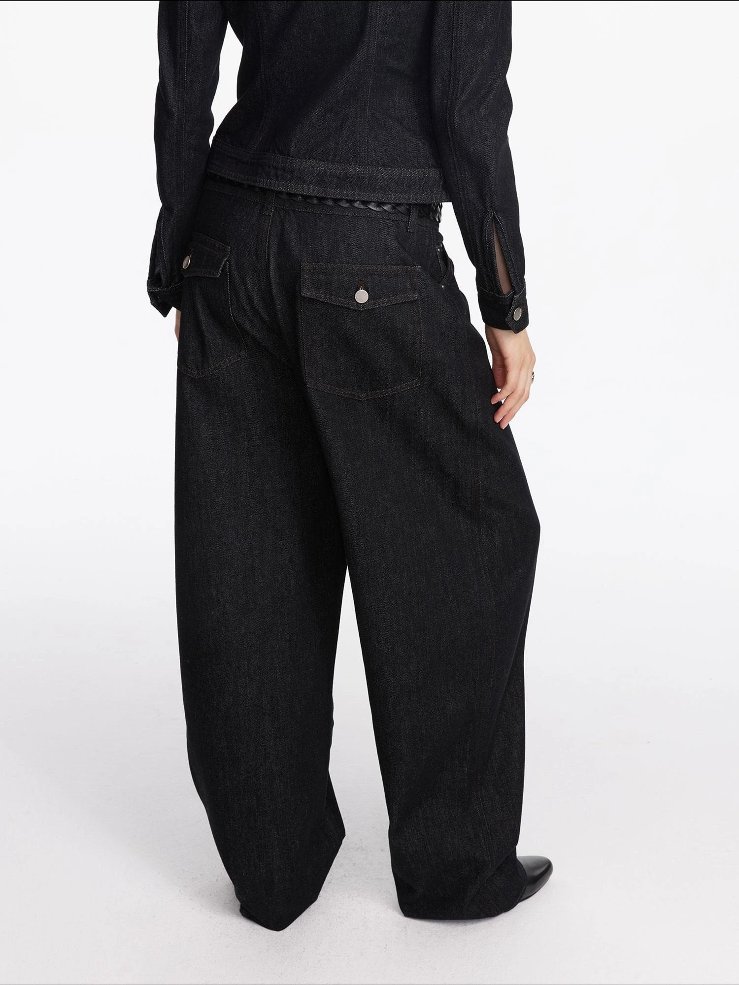 Asymmetrical Inverted Raw Denim Jeans