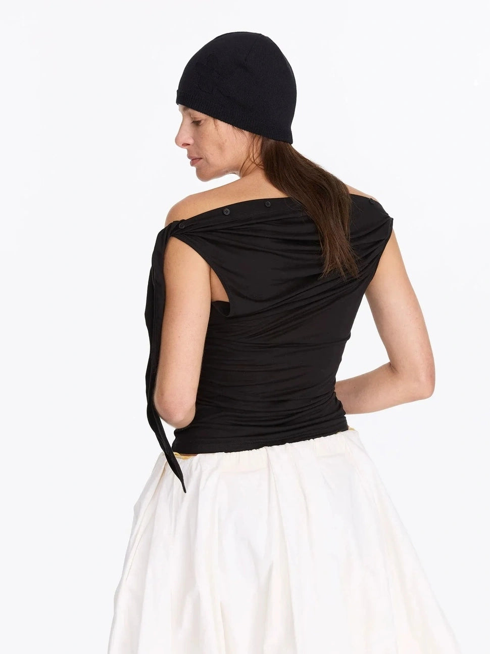 LYUOCHENG Asymmetrical Knot Sleeveless Top