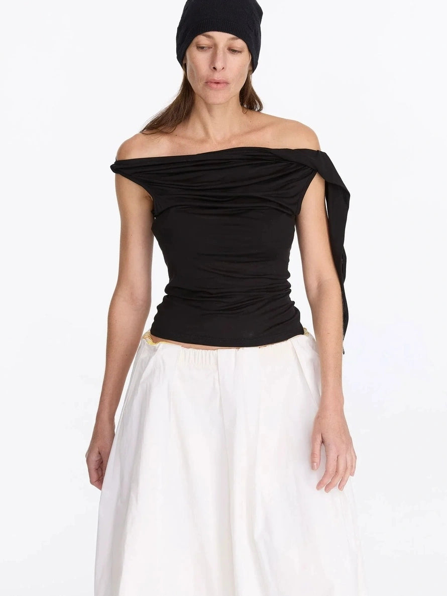 LYUOCHENG Asymmetrical Knot Sleeveless Top