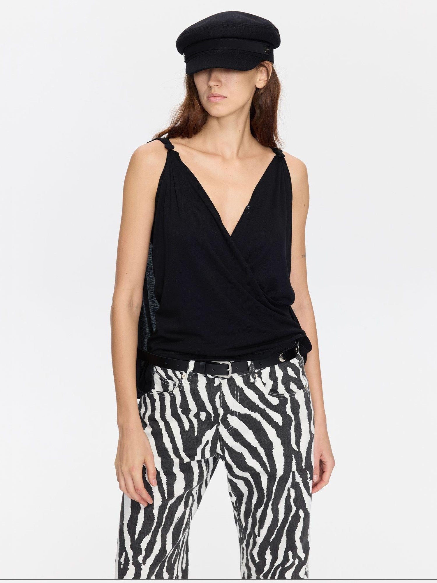 LYUOCHENG Backless Cross Cape V-neck Strappy Loose Breathable Women&