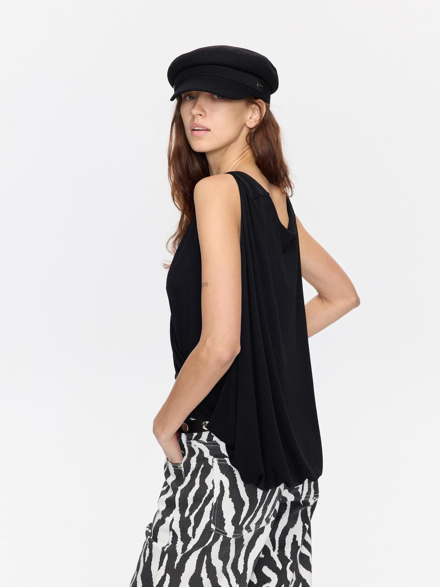 LYUOCHENG Backless Cross Cape V-neck Strappy Loose Breathable Women&
