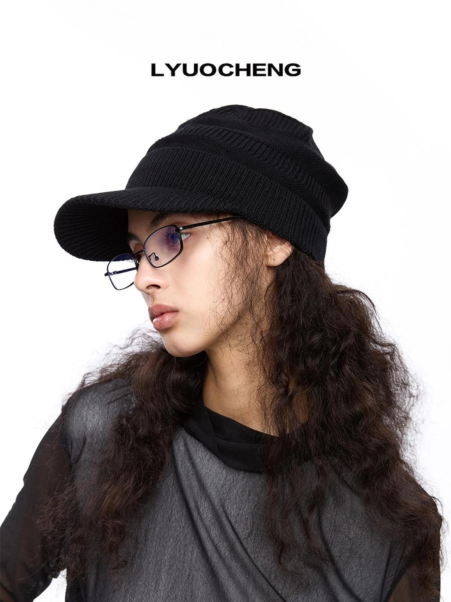 LYUOCHENG Bamboo Fiber Wide Brim Knit Sun Hat