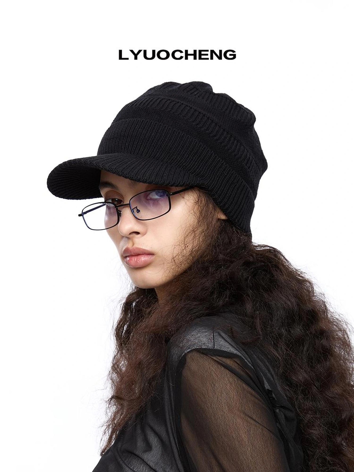 LYUOCHENG Bamboo Fiber Wide Brim Knit Sun Hat