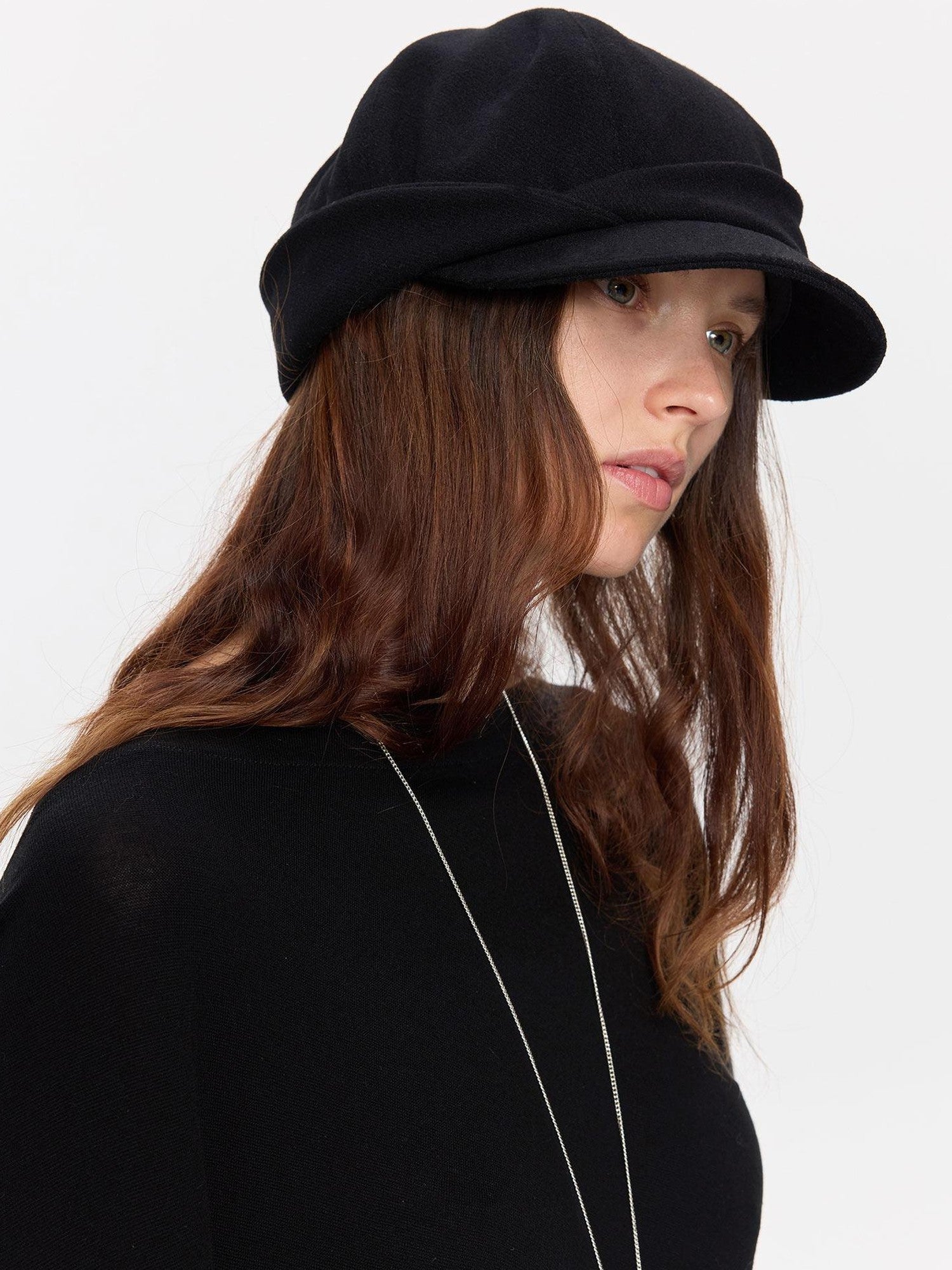 LYUOCHENG Black Cuffed Wool Women&