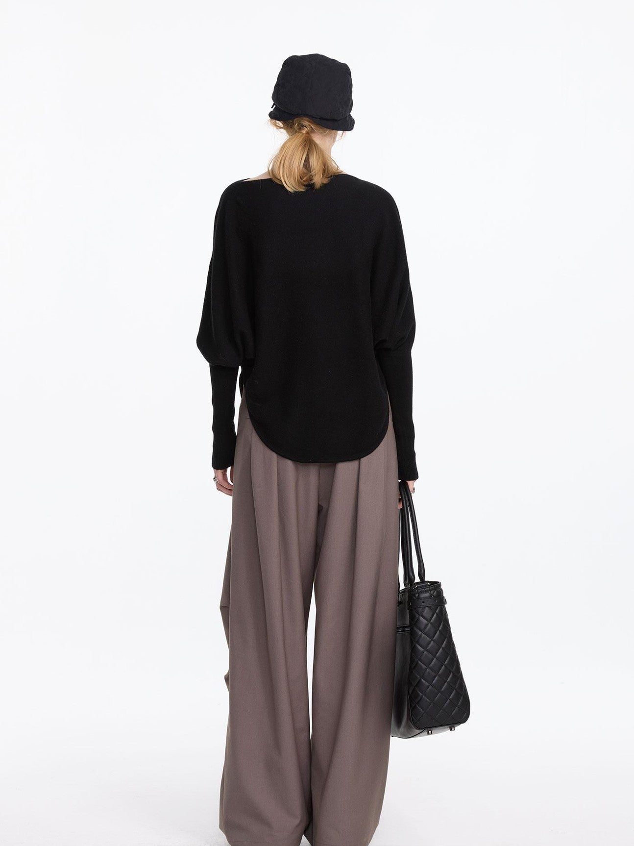 LYUOCHENG Black One Shoulder Long Sleeve Women&