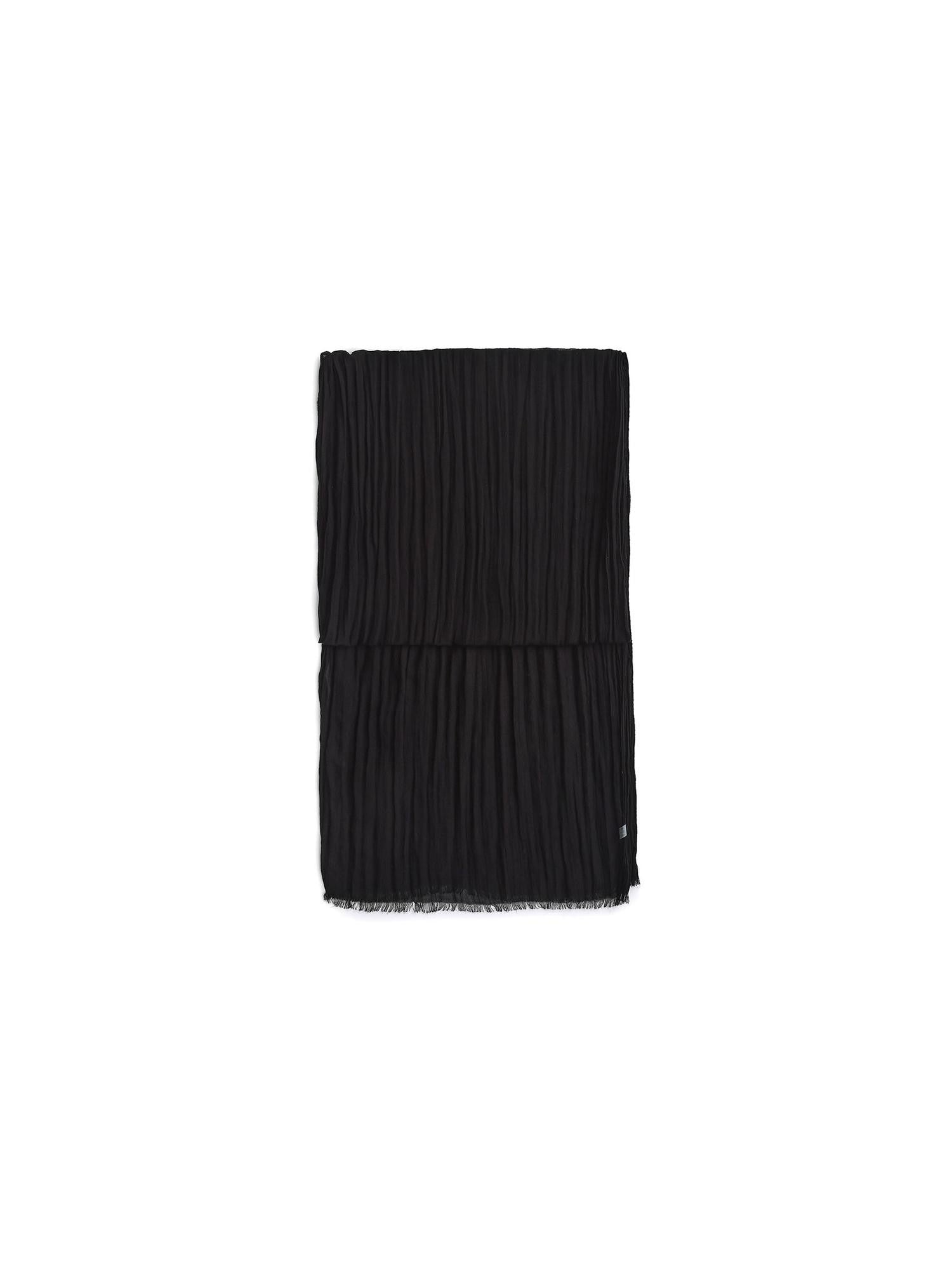 LYUOCHENG Black Pleated Fringed Tassel Women&