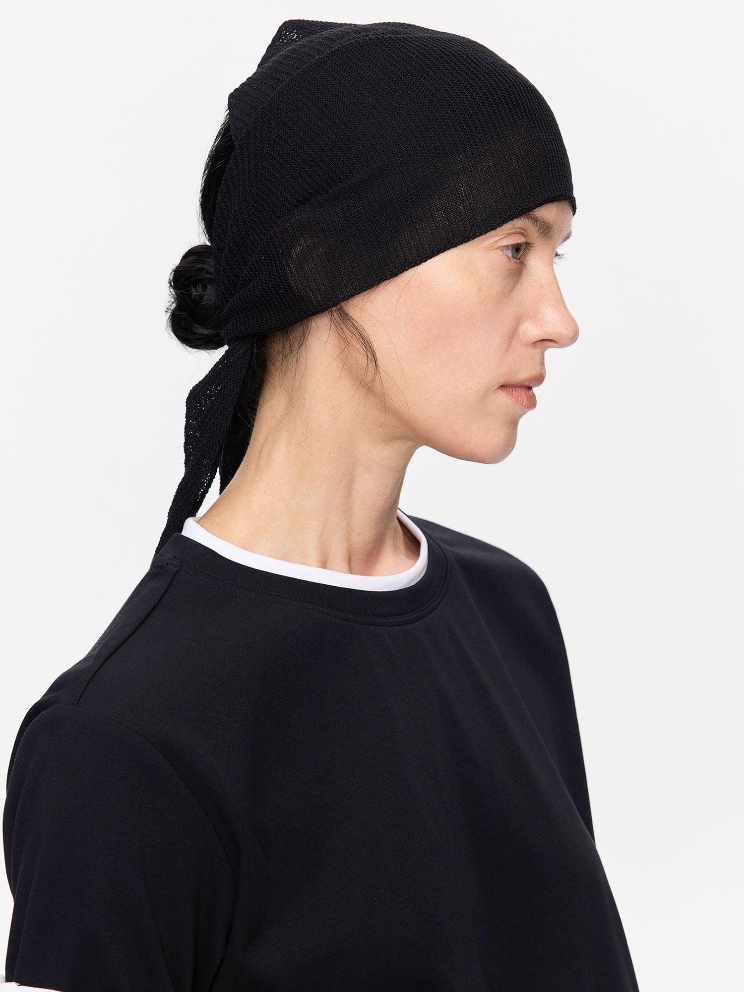 LYUOCHENG Black Solid Rectangular Lyocell Linen Casual Women&