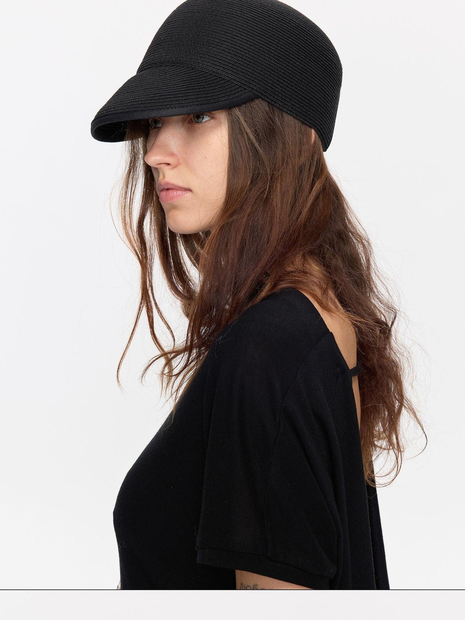 LYUOCHENG Braided Straw Adjustable Soft Brim Equestrian Women&
