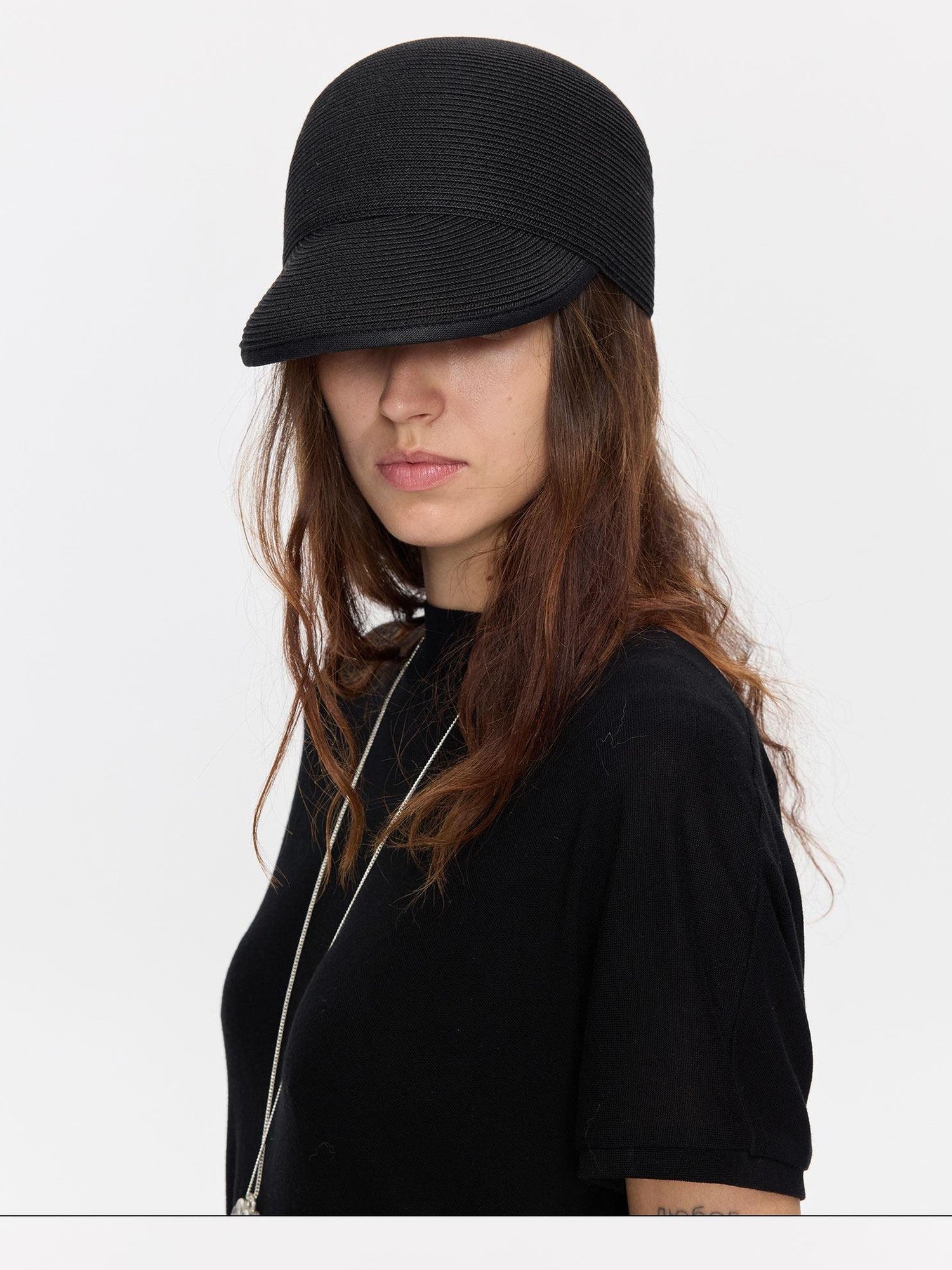 LYUOCHENG Braided Straw Adjustable Soft Brim Equestrian Women&