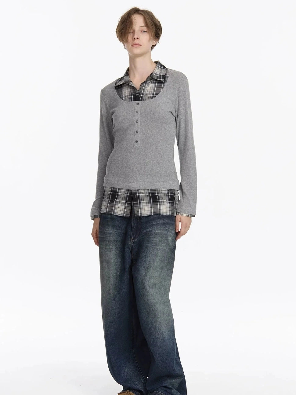 LYUOCHENG Brown Suede Ballet Bow