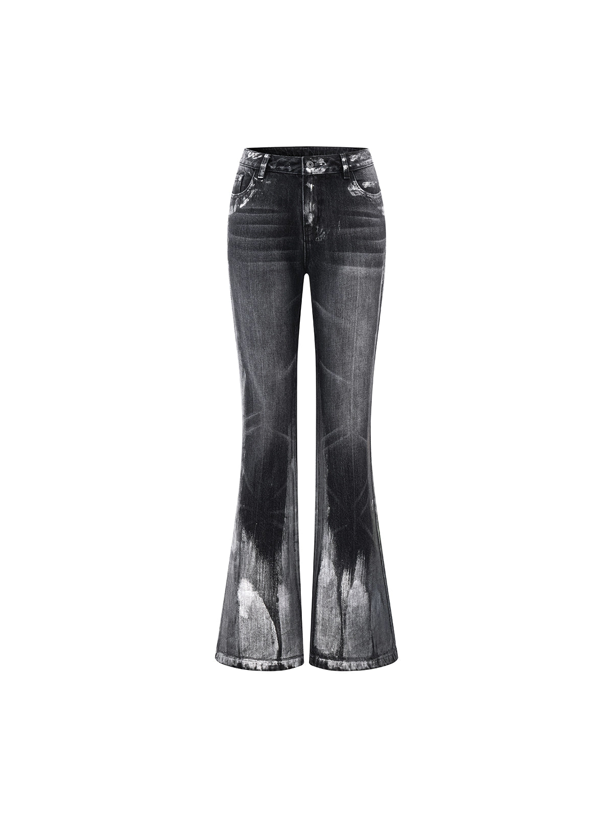 LYUOCHENG_Brushed_Silver_Vintage_Low_Rise_Flared_Jeans_With_Distressed_Wash_MISSTT
