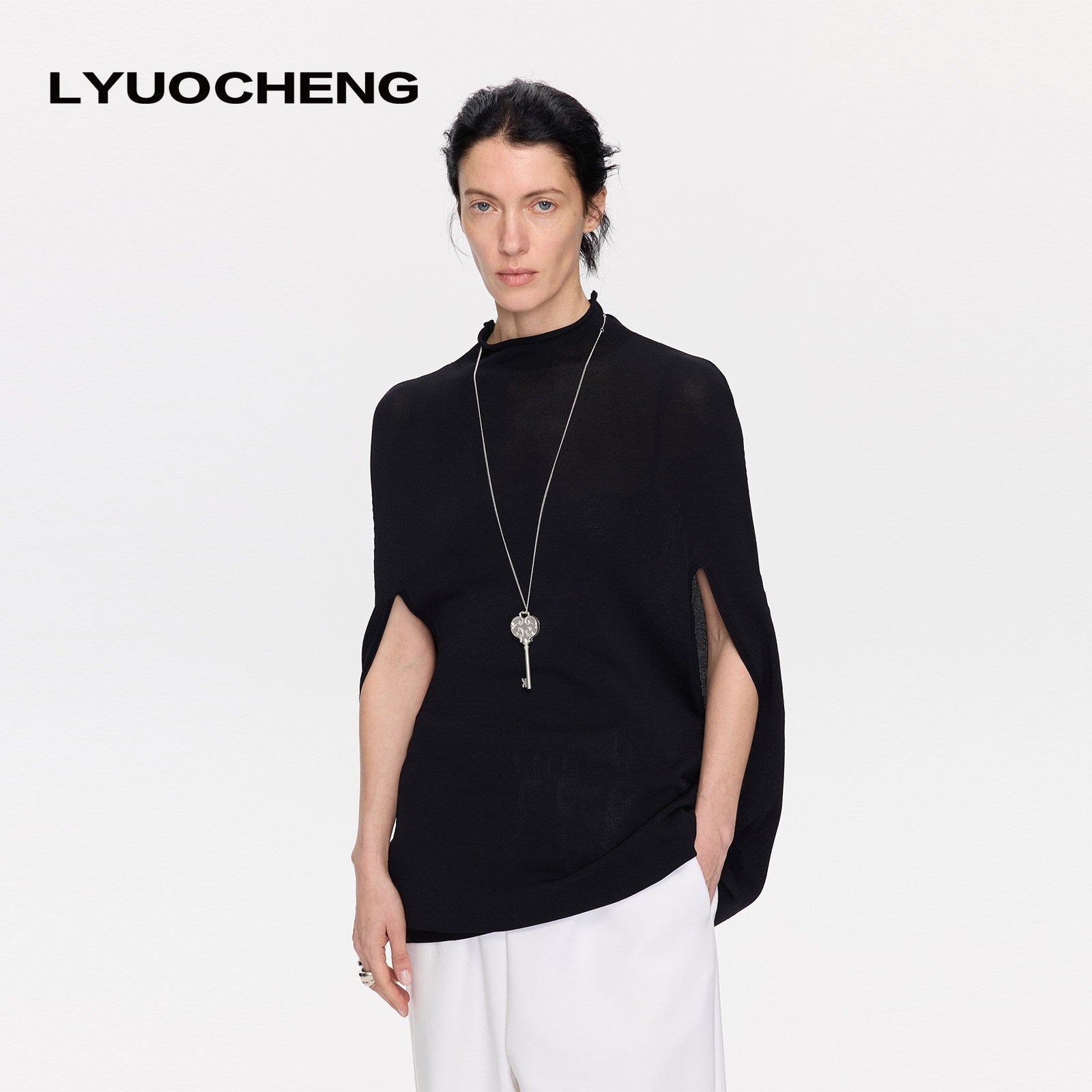 LYUOCHENG_Casual_Knitted_Cocoon_Hooded_Women&