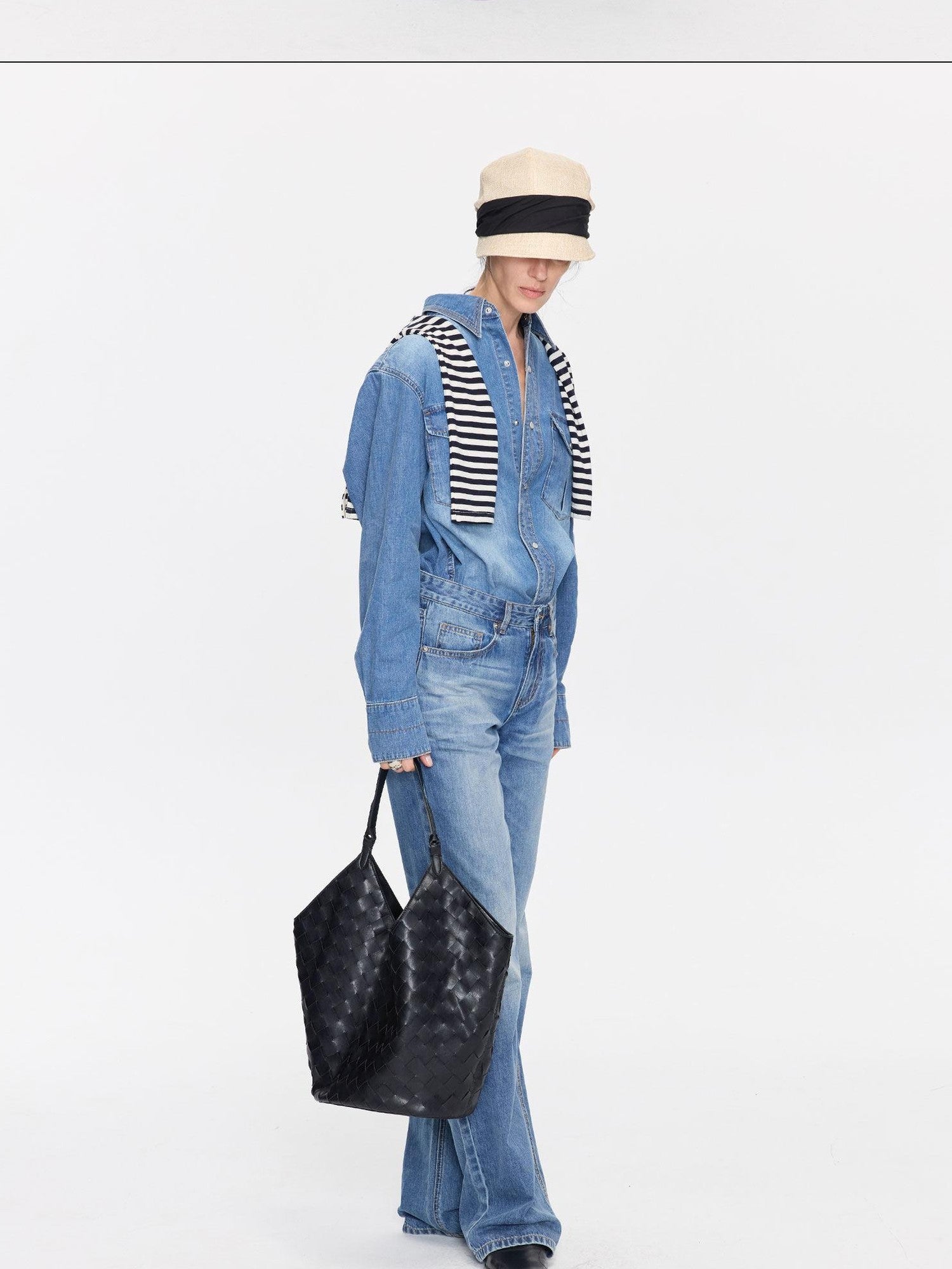 LYUOCHENG Casual Woven Strap Card Pocket Women&