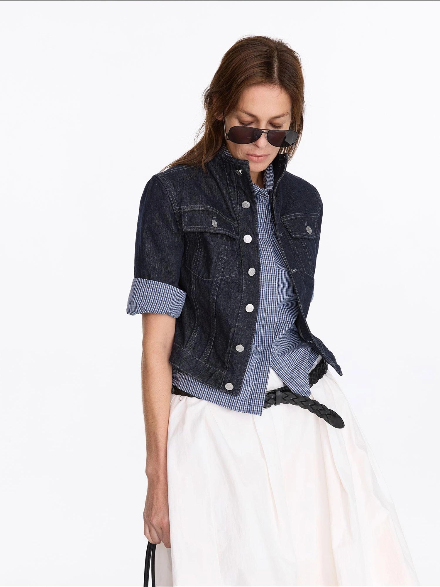 LYUOCHENG Classic Fit Raw Denim Jacket In Mid Weight Cotton