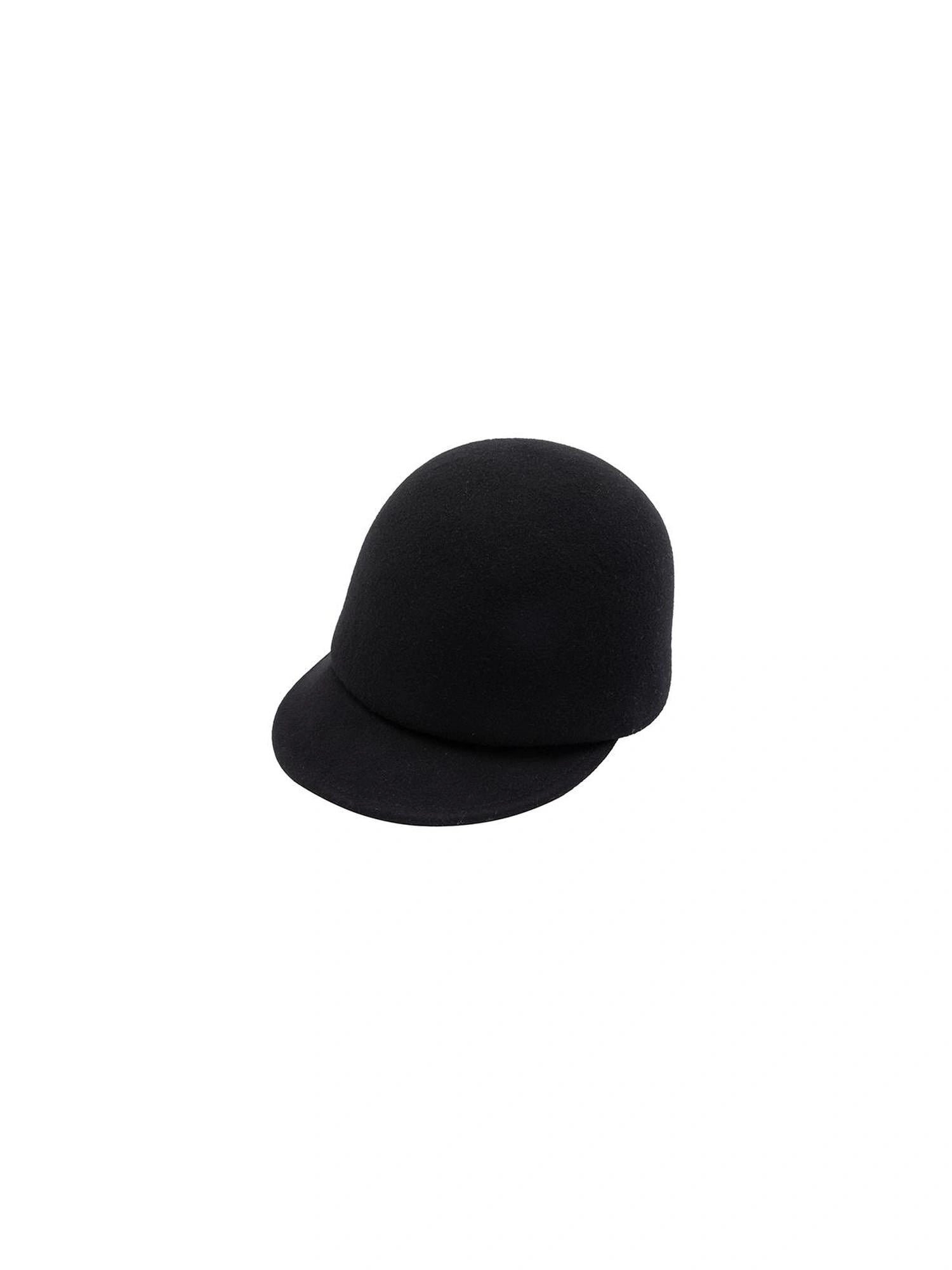 LYUOCHENG Classic Wool Felt Round Top Short Brim Riding Hat