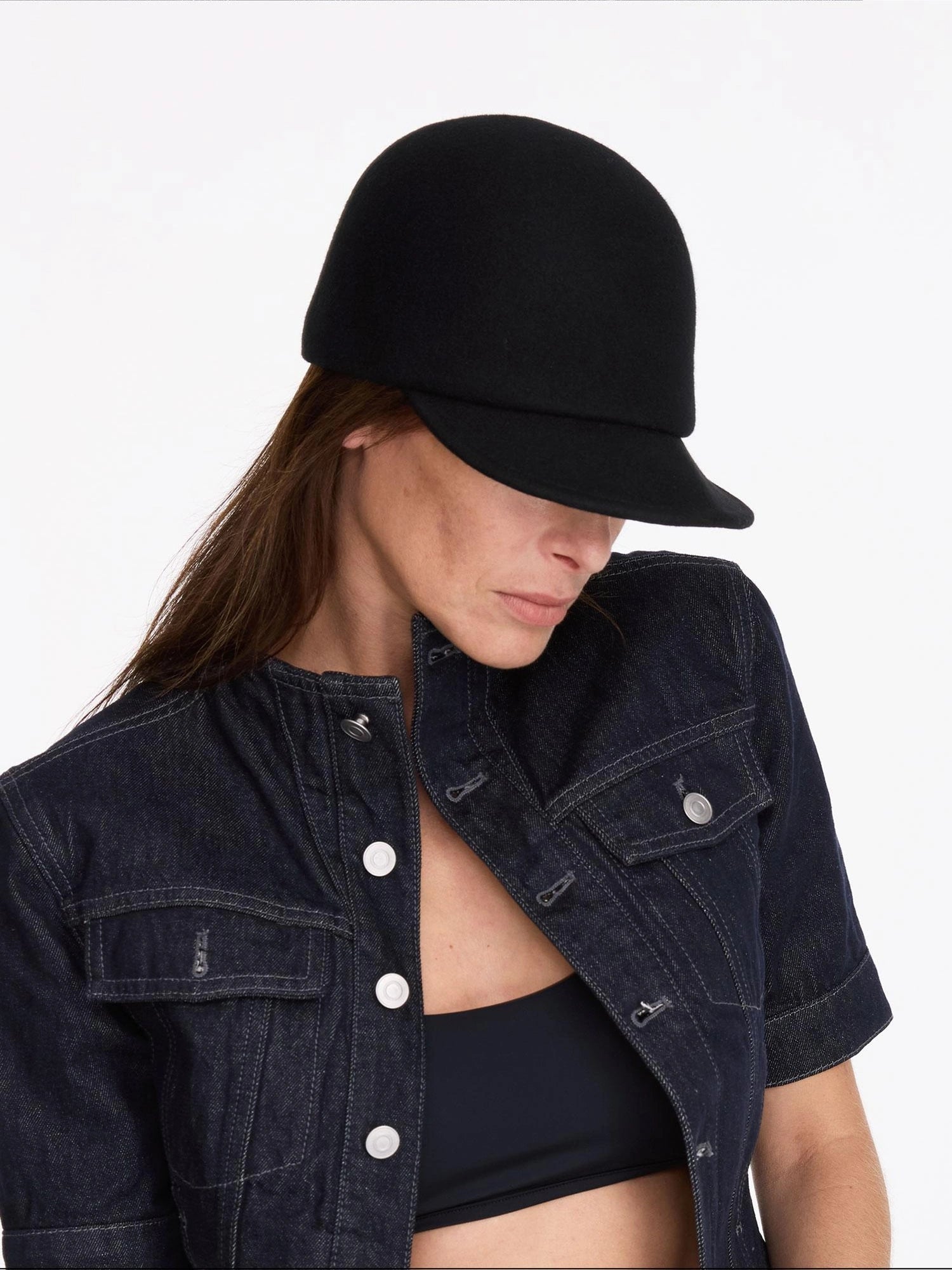 LYUOCHENG Classic Wool Short Brim Equestrian Derby Hat