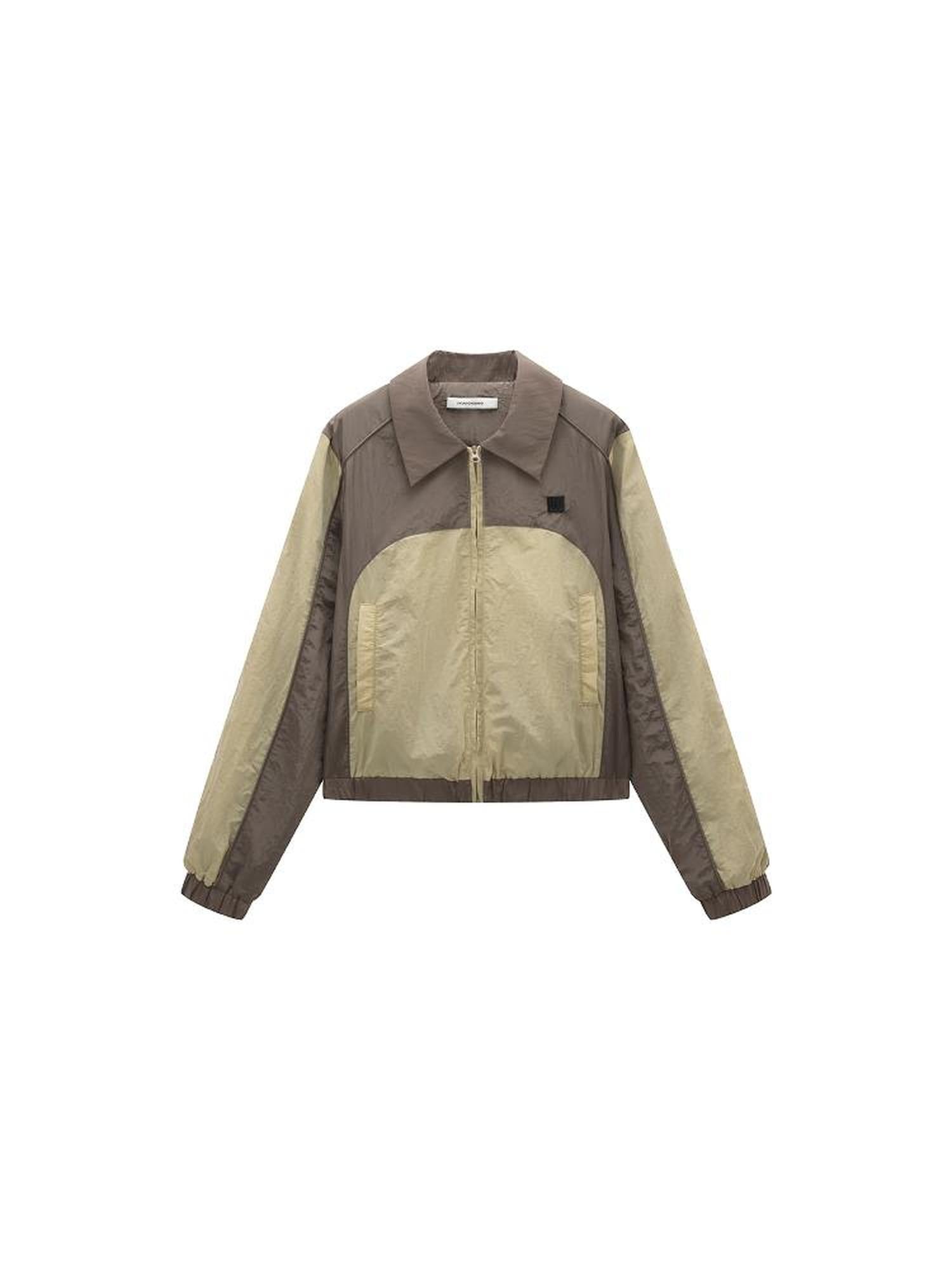 LYUOCHENG Color Block Nylon Zip Jacket